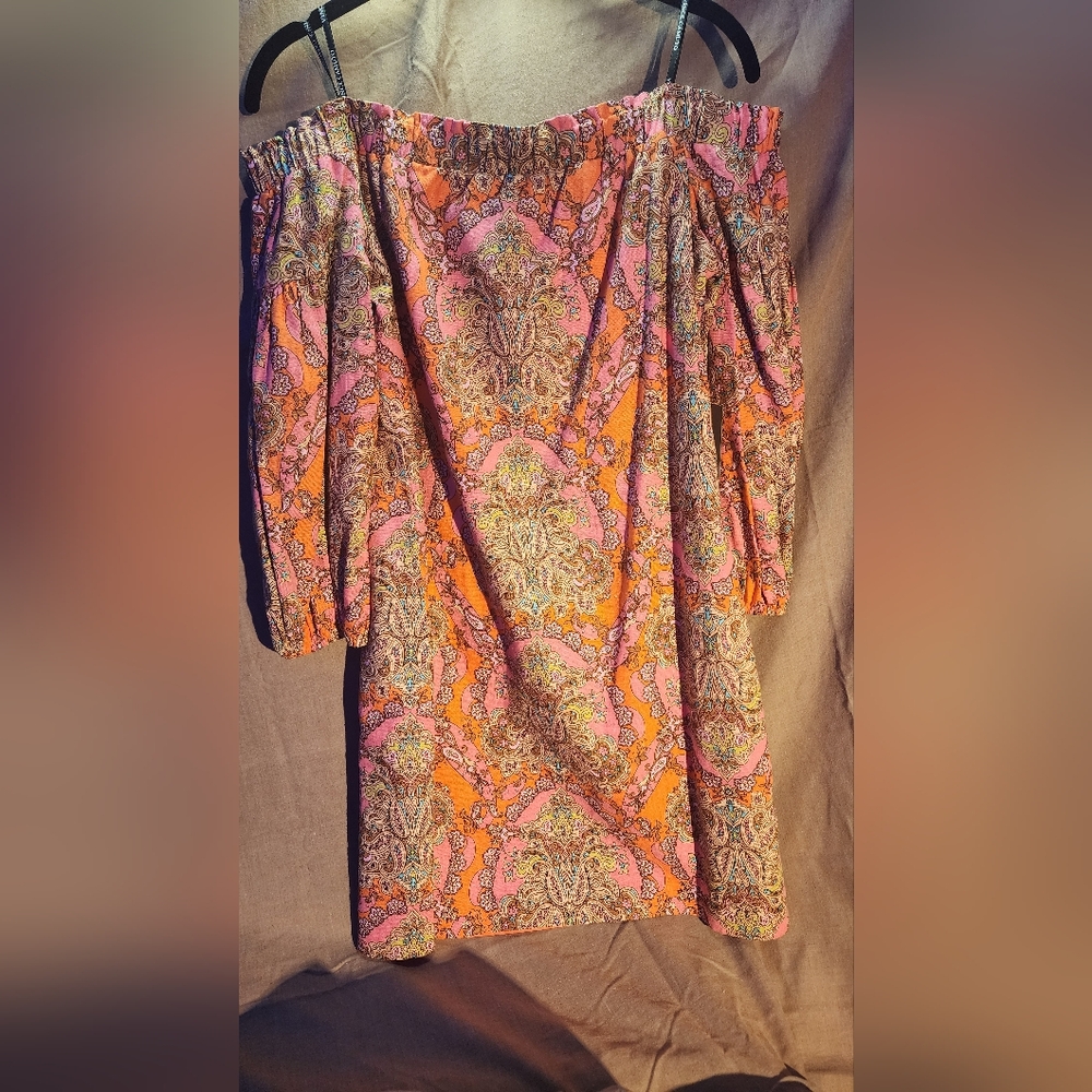 Vince CamutoWomen's Floral Abstract Printed Cotton A-Line Dress
